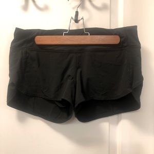 Lululemon black Speed Up shorts. Size 8.